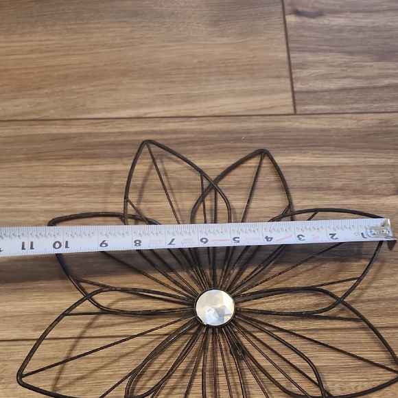 Hobby Lobby Black Metal Flower with Silver Accent - Picture 2 of 3